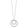 14k WG Diamond Fascination Dia Dust/Accent Double Circle Necklace