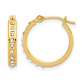 14k Diamond Fascination Diamond Dust/Accent Hoop Earrings