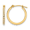 14k Diamond Fascination Diamond Dust/Accent Hoop Earrings
