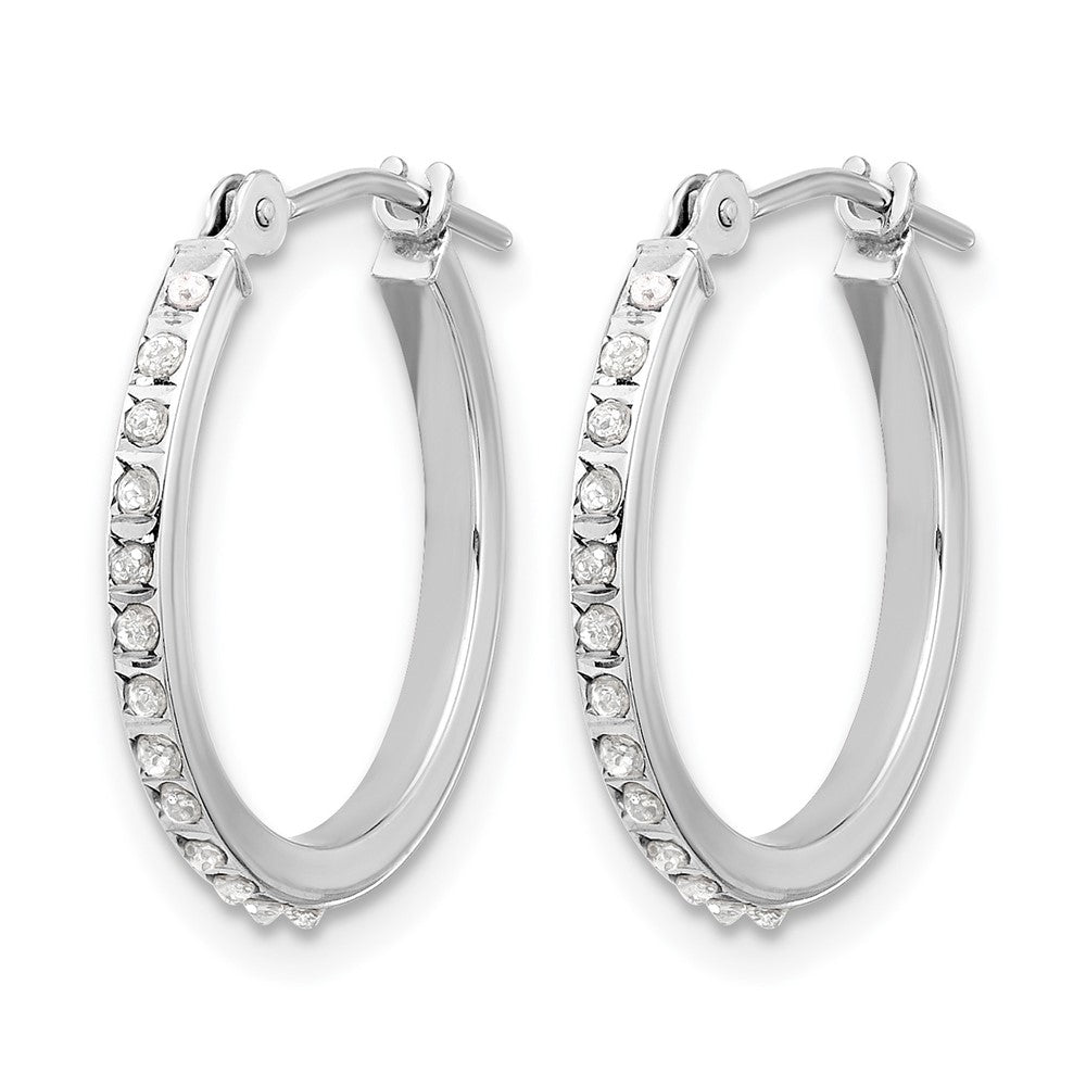 14k WG Diamond Fascination Dia. Dust/Accent Hoop Earrings
