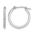 14k WG Diamond Fascination Dia. Dust/Accent Hoop Earrings