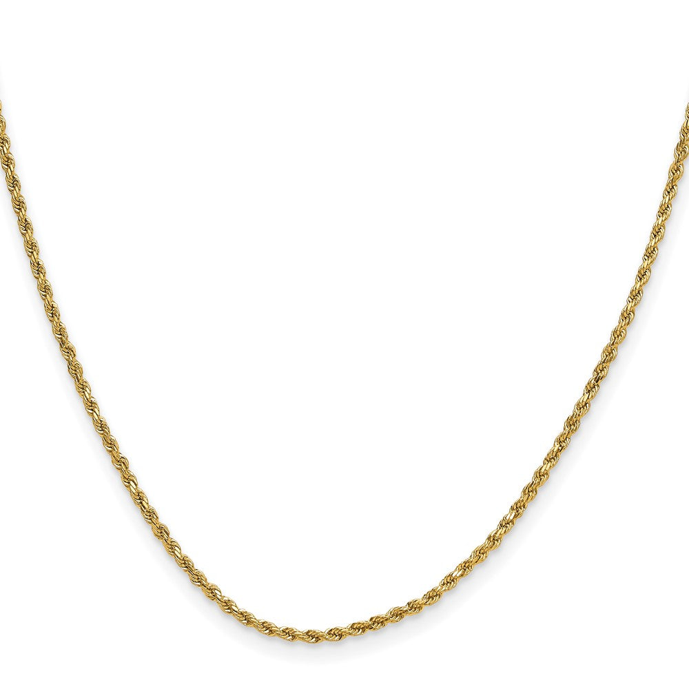 14k 2.0mm Semi-solid D/C Rope Chain