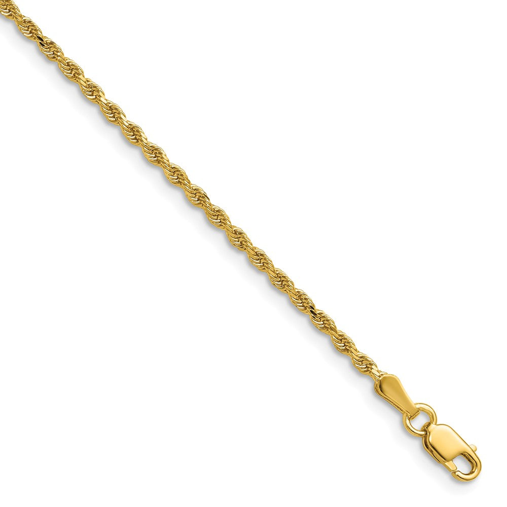 14k 2.0mm Semi-solid D/C Rope Chain