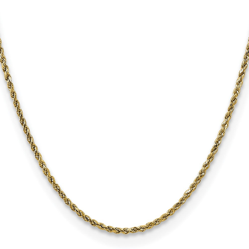 14k 2.25mm Semi-solid D/C Rope Chain