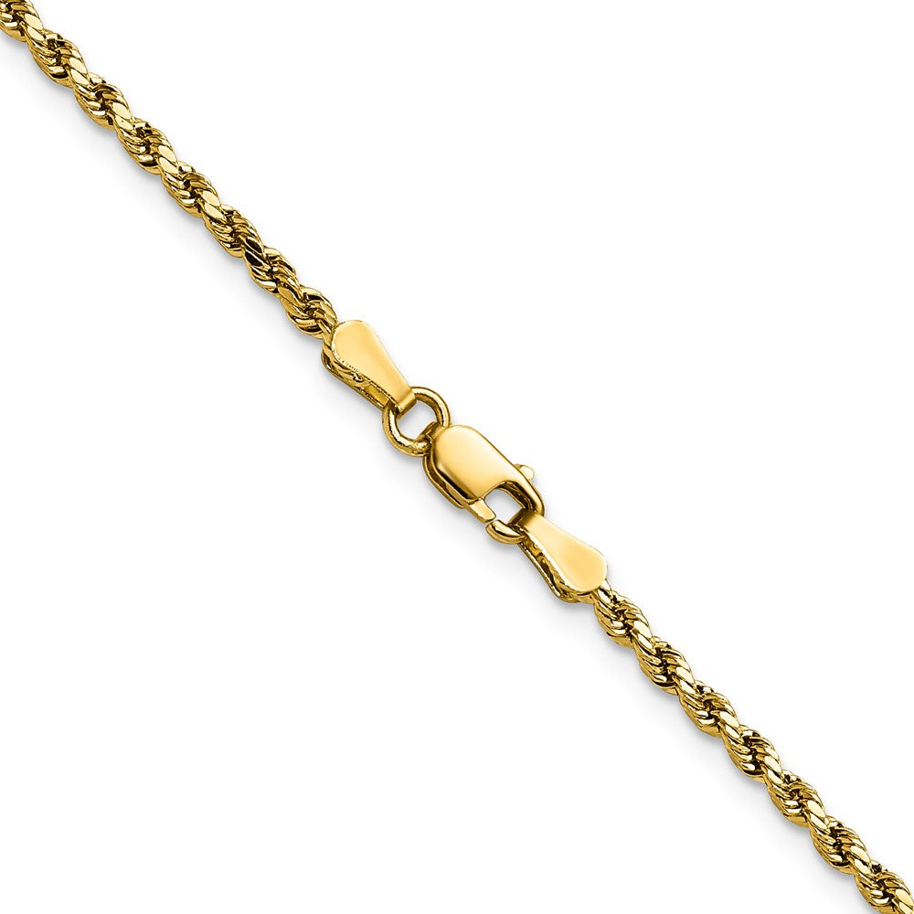14k 2.25mm Semi-solid D/C Rope Chain