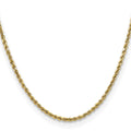 14k 2.5mm Semi-solid D/C Rope Chain