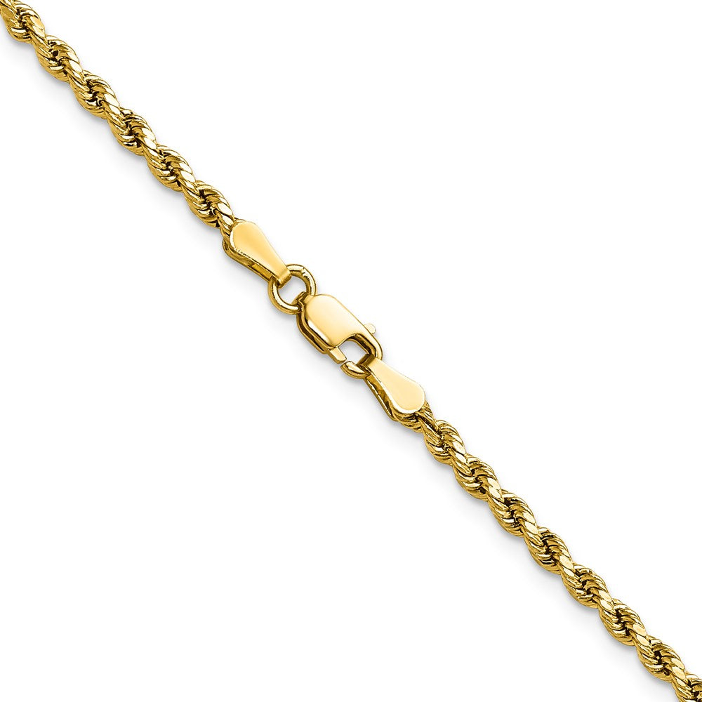 14k 2.5mm Semi-solid D/C Rope Chain