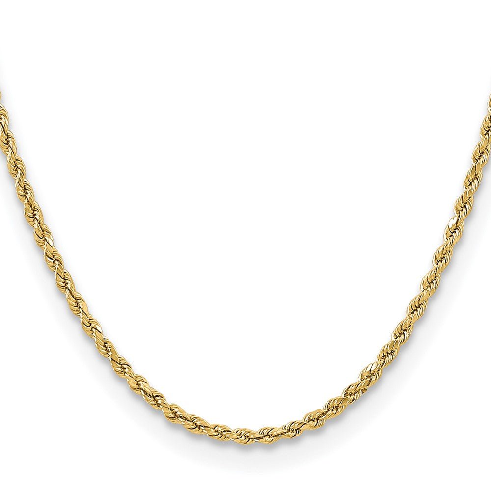 14k 3.0mm Semi-solid D/C Rope Chain