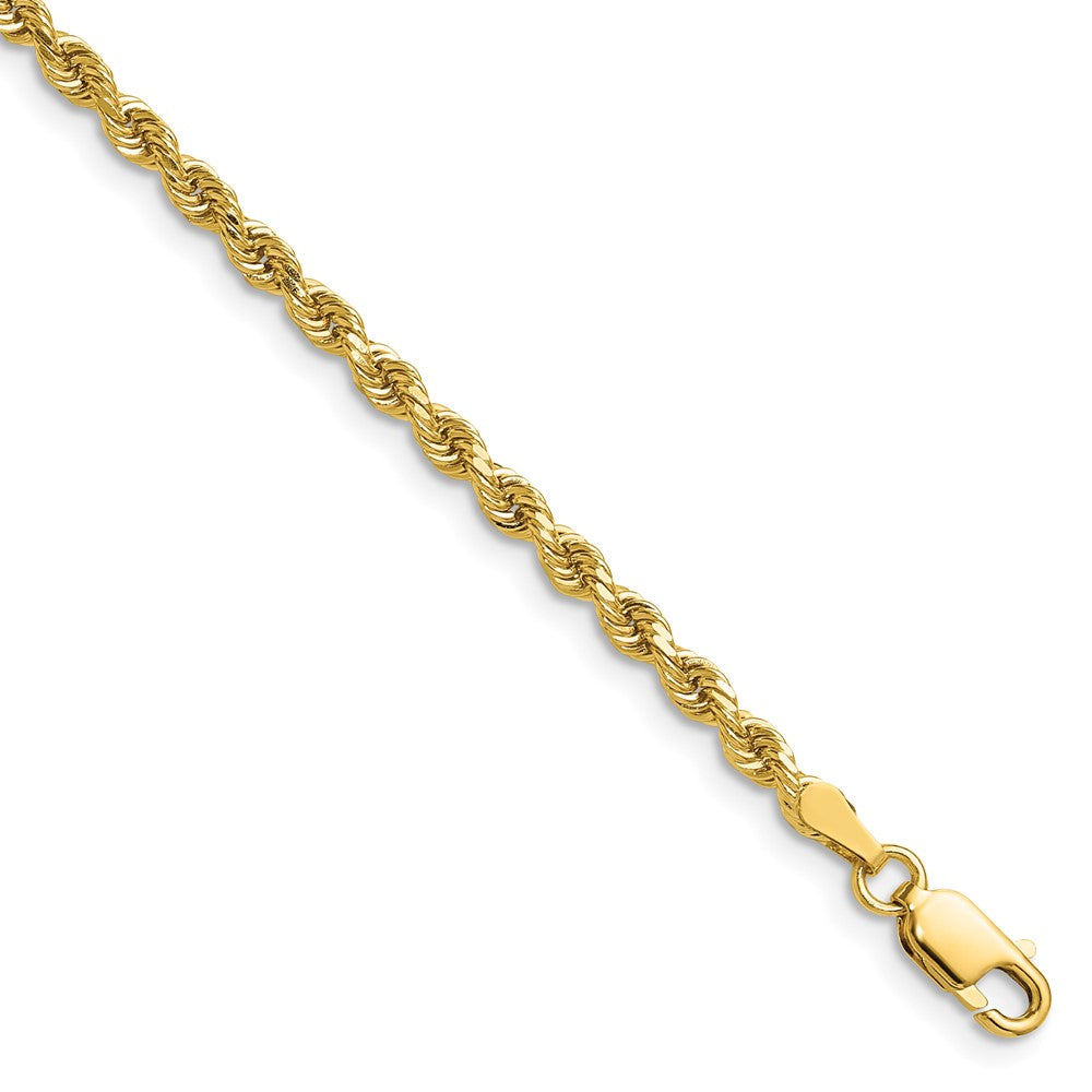 14k 3.0mm Semi-solid D/C Rope Chain