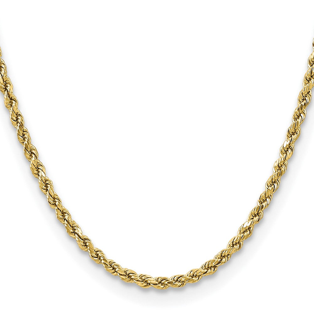 14k 3.5mm Semi-solid D/C Rope Chain