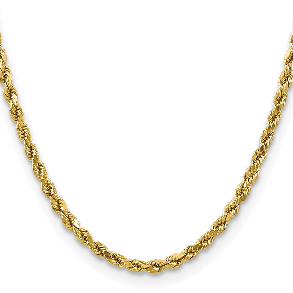 14k 4.0mm Semi-solid D/C Rope Chain
