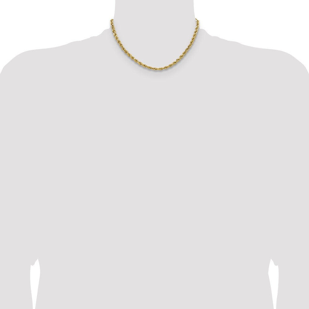 14k 4.9mm Semi-solid D/C Rope Chain