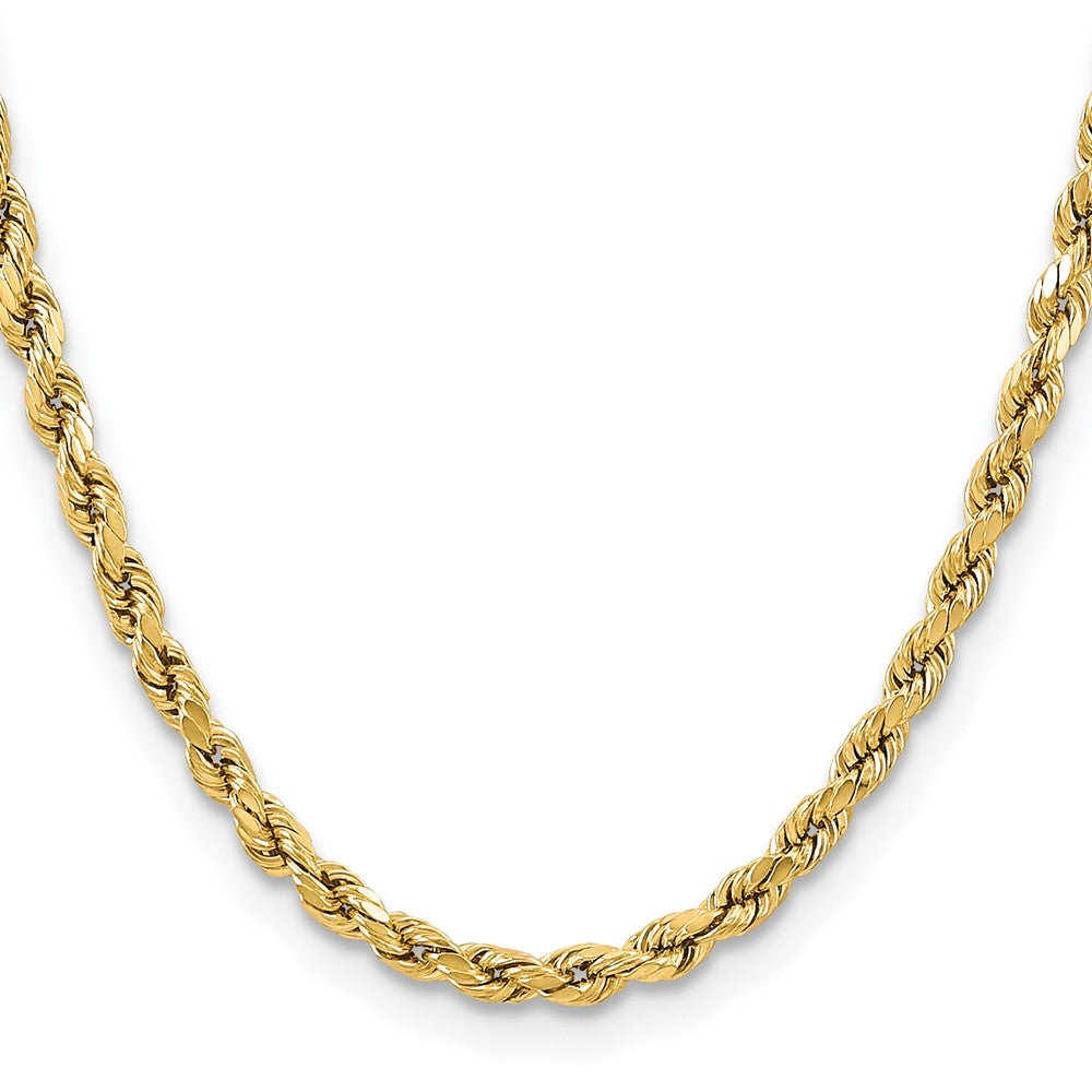 14k 5.5mm Semi-solid D/C Rope Chain