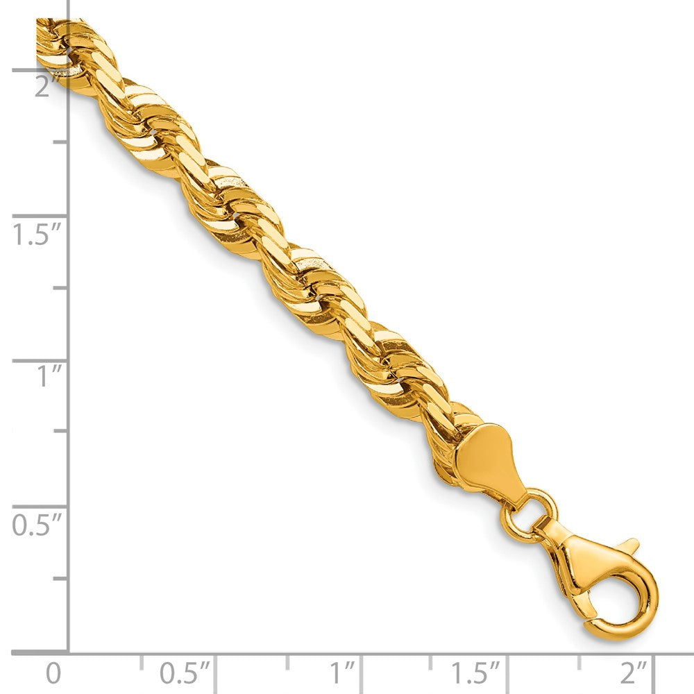 14k 5.5mm Semi-solid D/C Rope Chain