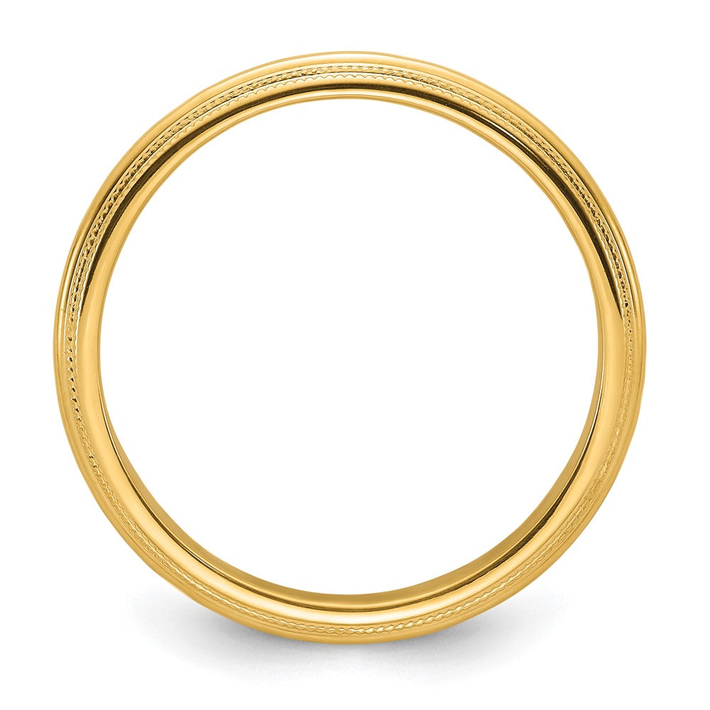 14KY 5mm Double Milgrain Comfort Fit Band
