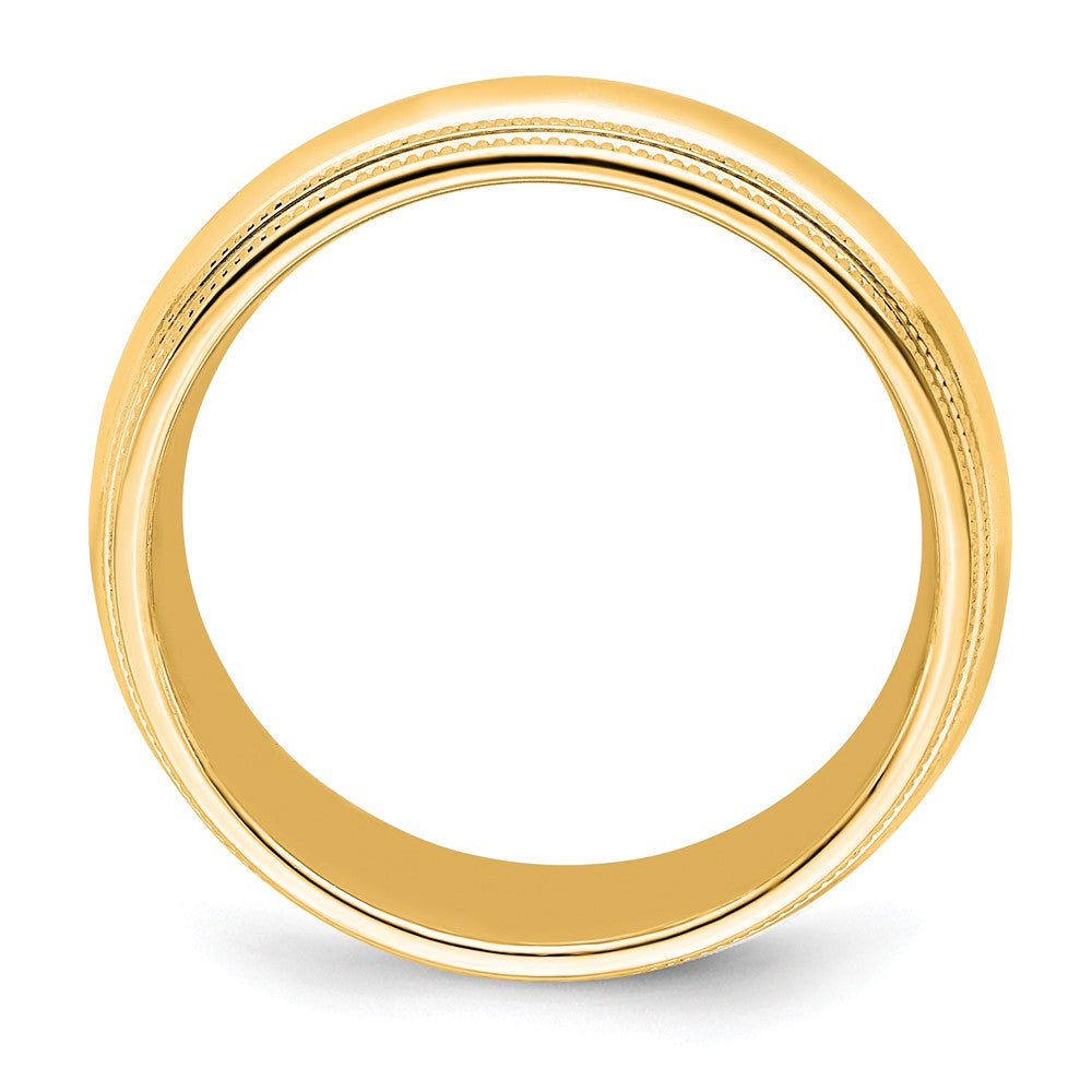 14KY 7mm Double Milgrain Comfort Fit Band