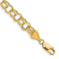 14k Double Link Charm Bracelet