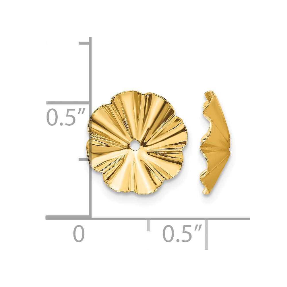 14k Polished Fancy Earring Jackets