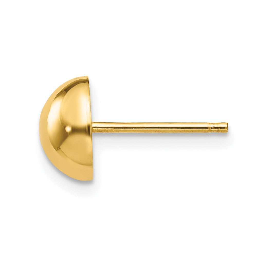 Single 14k Polished 8mm Half Ball Post Earring