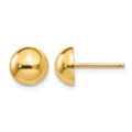 14k Polished 8mm Half Ball Post Earrings
