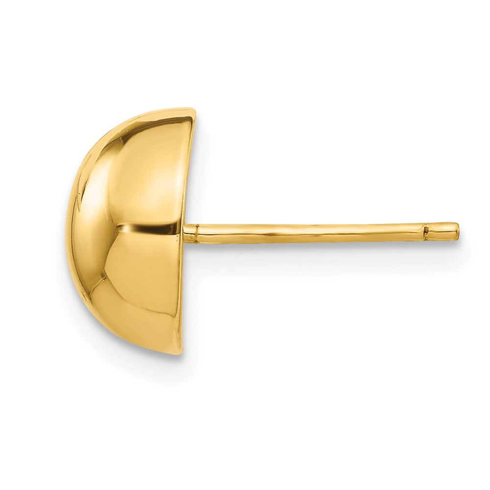 Single 14k Polished 10mm Half Ball Post Earring