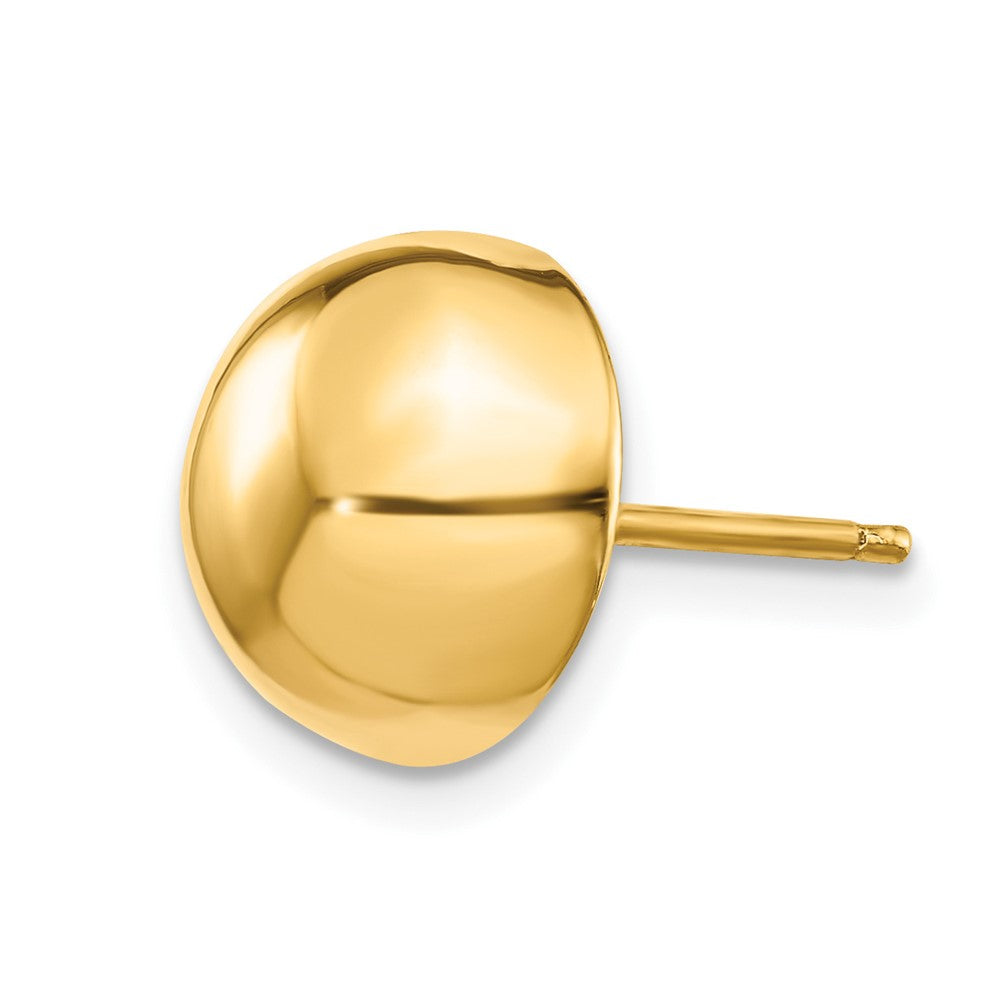 Single 14k Polished 10mm Half Ball Post Earring