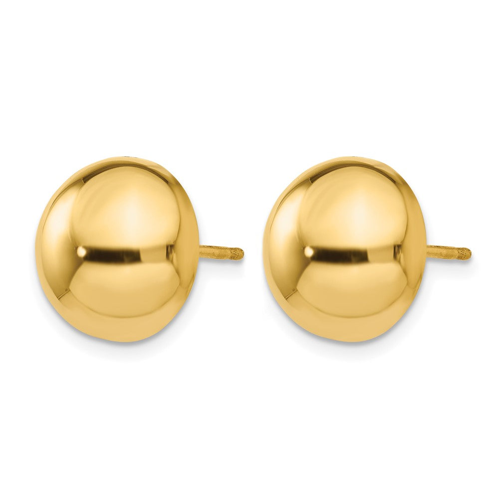 14k Polished 12mm Half Ball Post Earrings