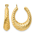 14k Polished Twisted Hollow Hoop Earring Jackets