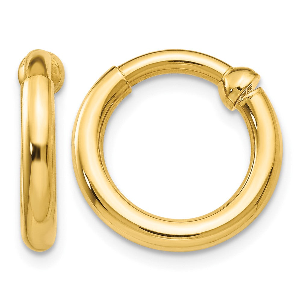 14k Non-Pierced Hoop Earrings