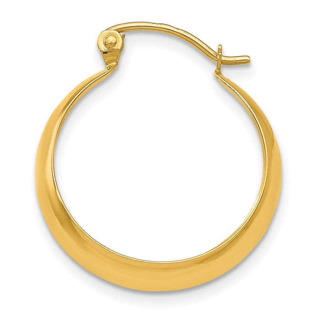 Single 14k Polished 10.5mm Tapered Hoop Earring