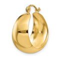 Single 14k Polished 10.5mm Tapered Hoop Earring