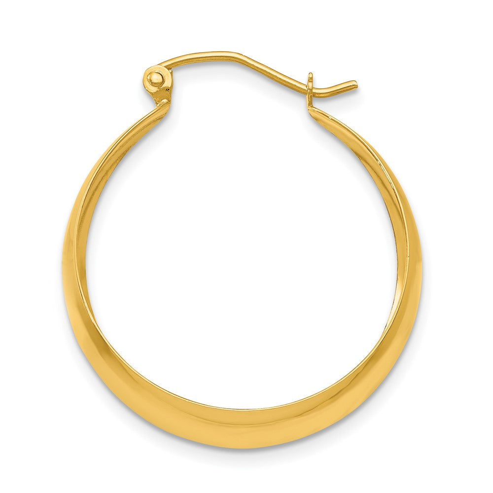 Single 14k Polished 10.5mm Tapered Hoop Earring