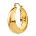Single 14k Polished 10.5mm Tapered Hoop Earring