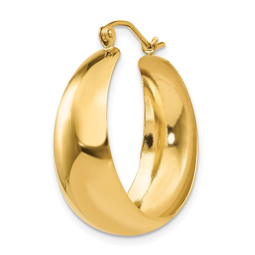 Single 14k Polished 10.5mm Tapered Hoop Earring