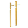 14k Fancy Squared Post Dangle Earrings