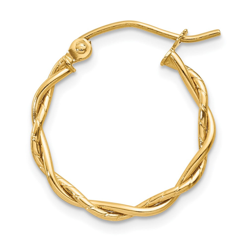 Single 14k Polished 2.25mm Twisted Hoop Earring