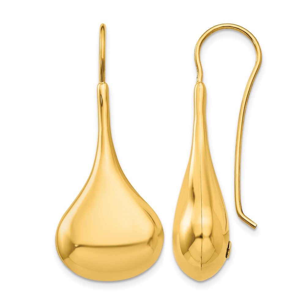 14k Polished Abstract Wire Earrings