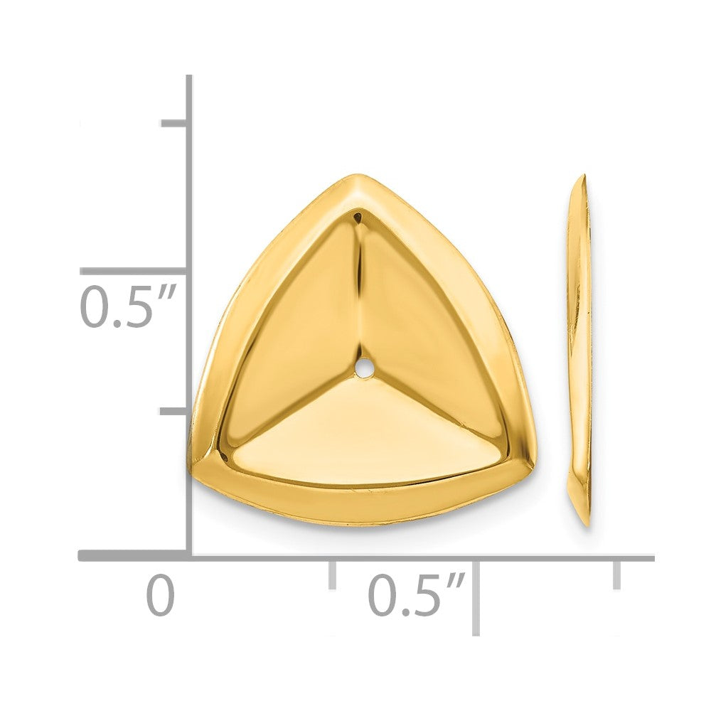 14k Polished Triangle Earring Jackets