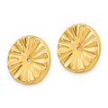 14k Polished Sunburst Earring Jackets