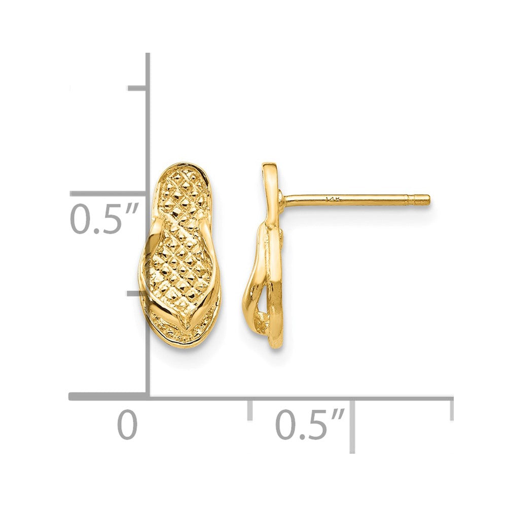 14k Flip Flop Earrings