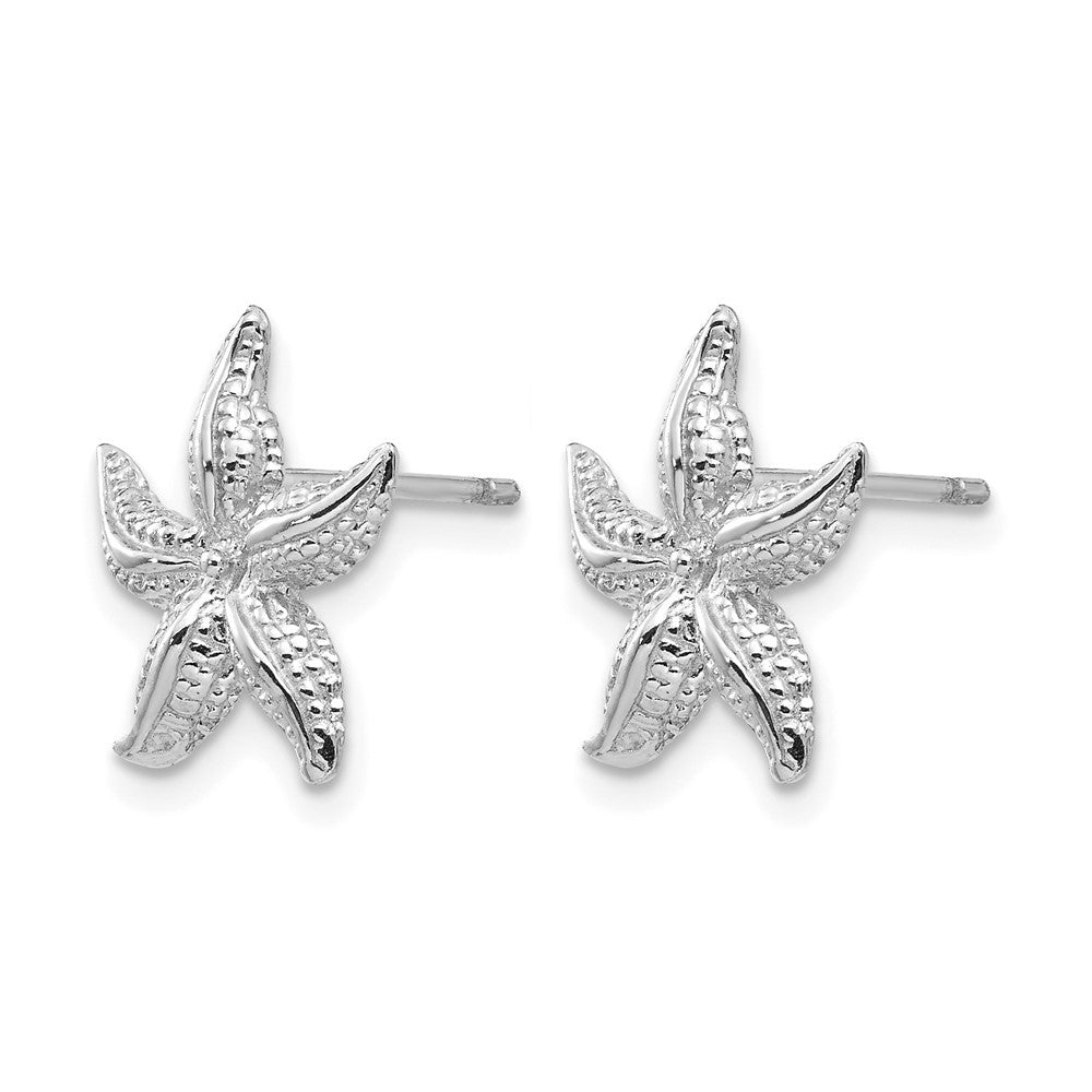 14k White Gold Starfish Earrings