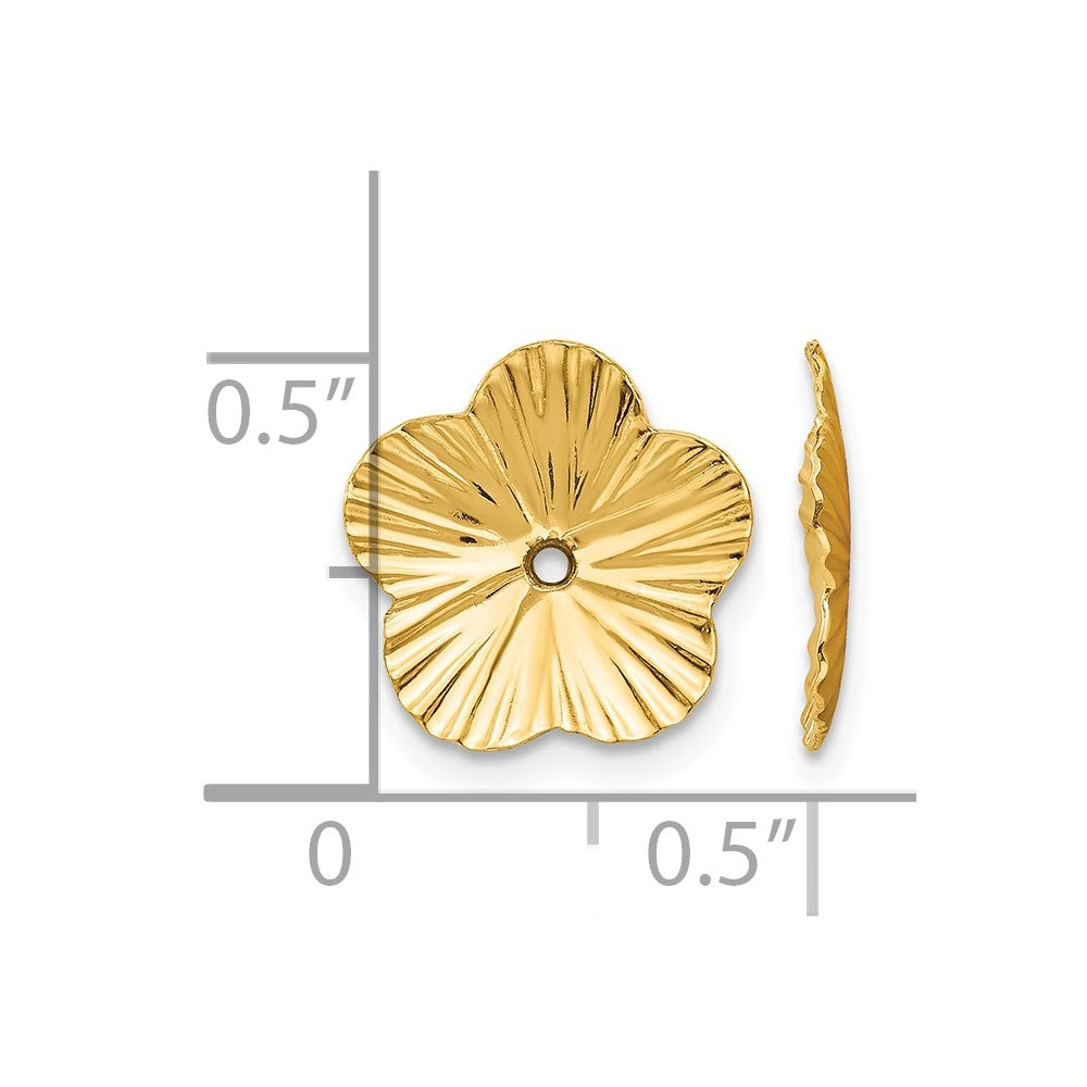 14k Polished Fancy Earring Jackets