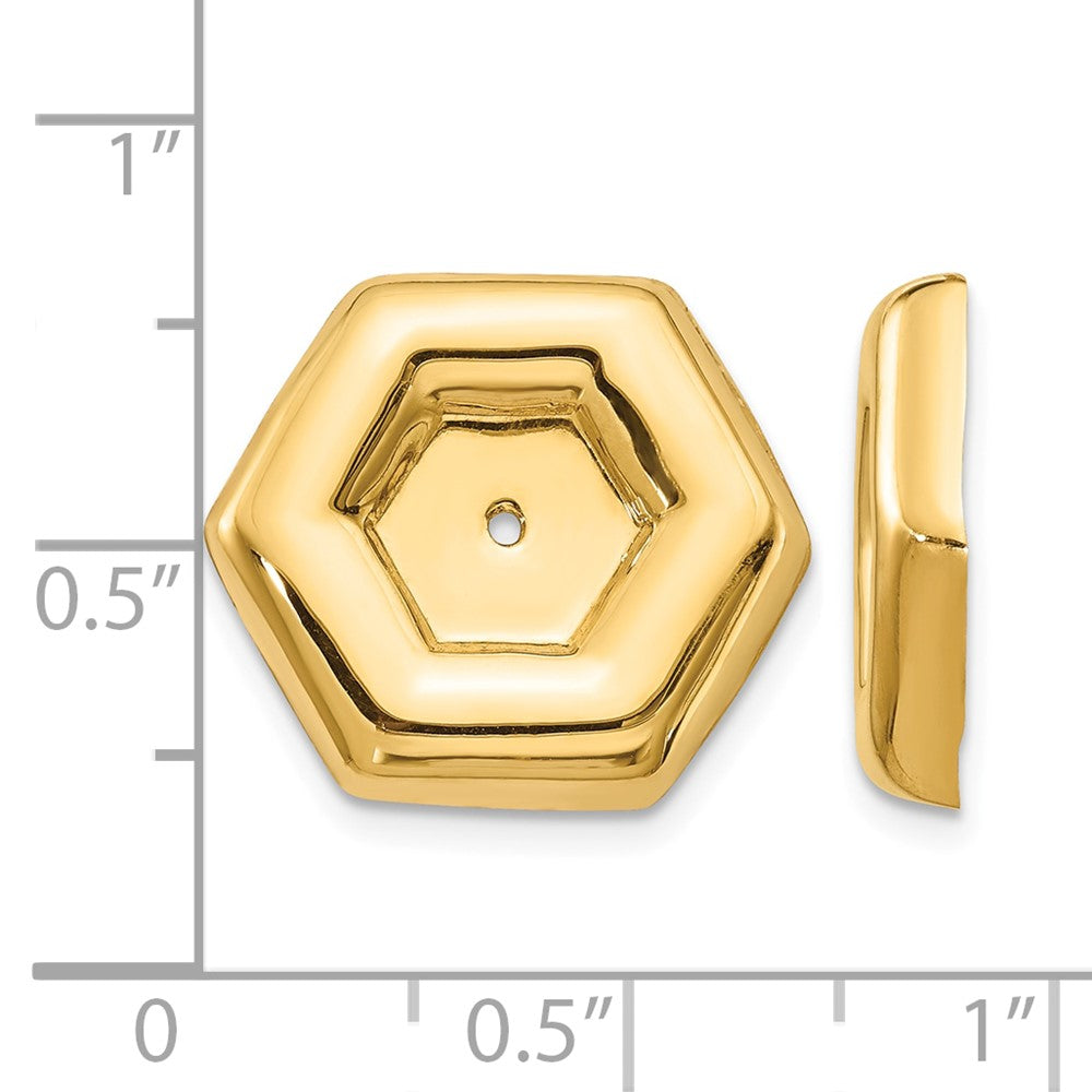 14k Polished Fancy Earring Jackets
