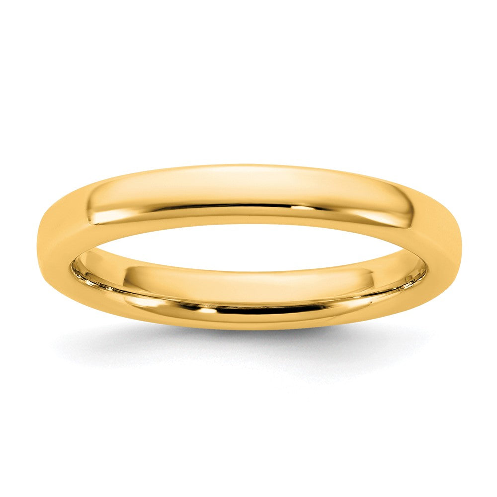 14KY 3mm European Comfort Fit Band