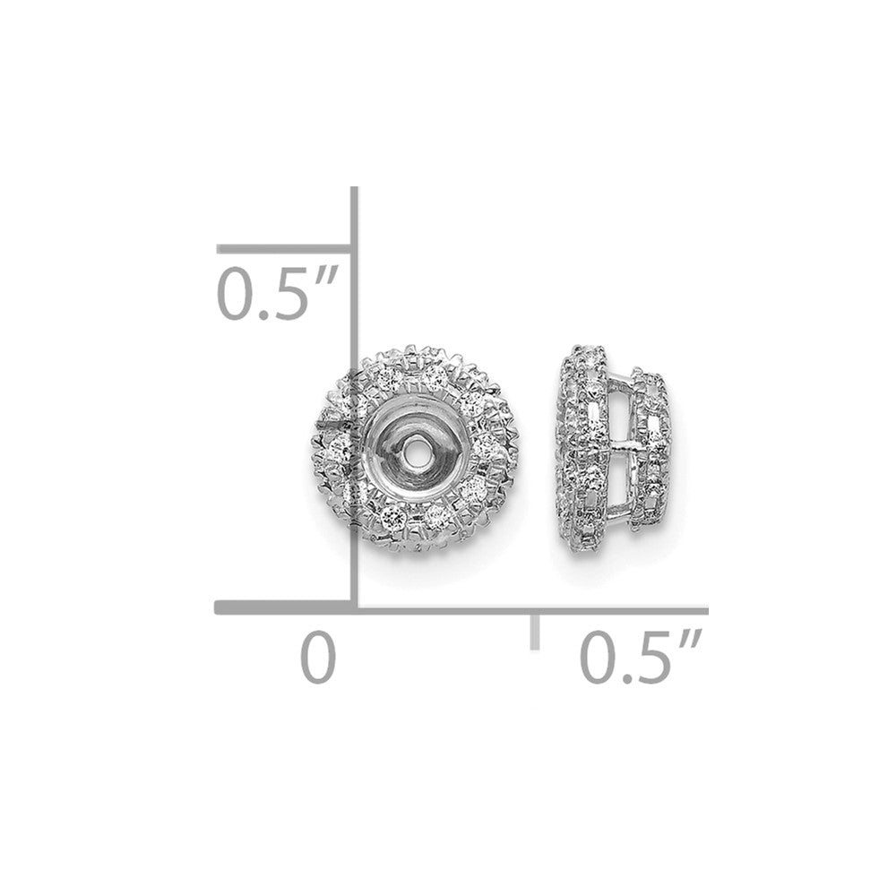 14k White Gold 1/5ct Diamond Earring Jackets