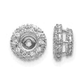 14k White Gold 1/5ct Diamond Earring Jackets
