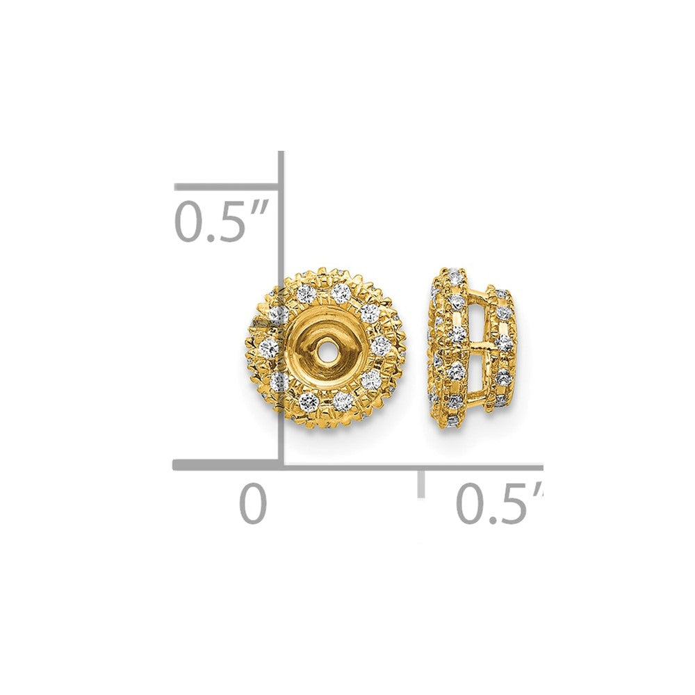 14k 1/5ct Diamond Earring Jackets