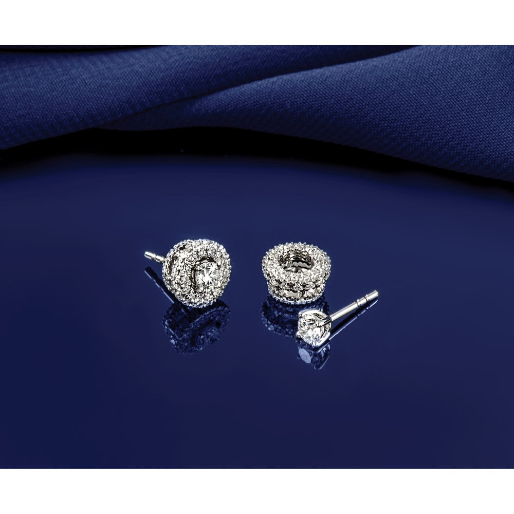 14k White Gold 1/5ct Diamond Earring Jackets
