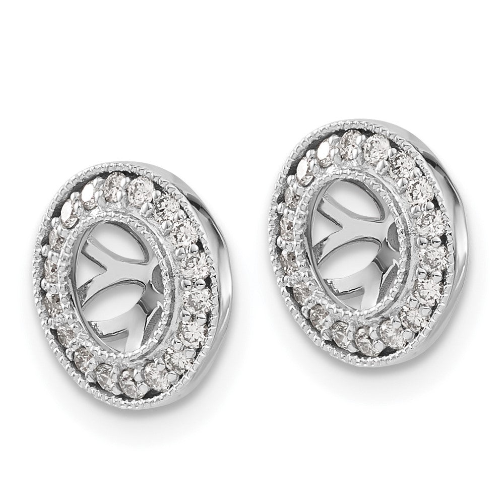 14k White Gold 1/3ct Diamond Earring Jackets