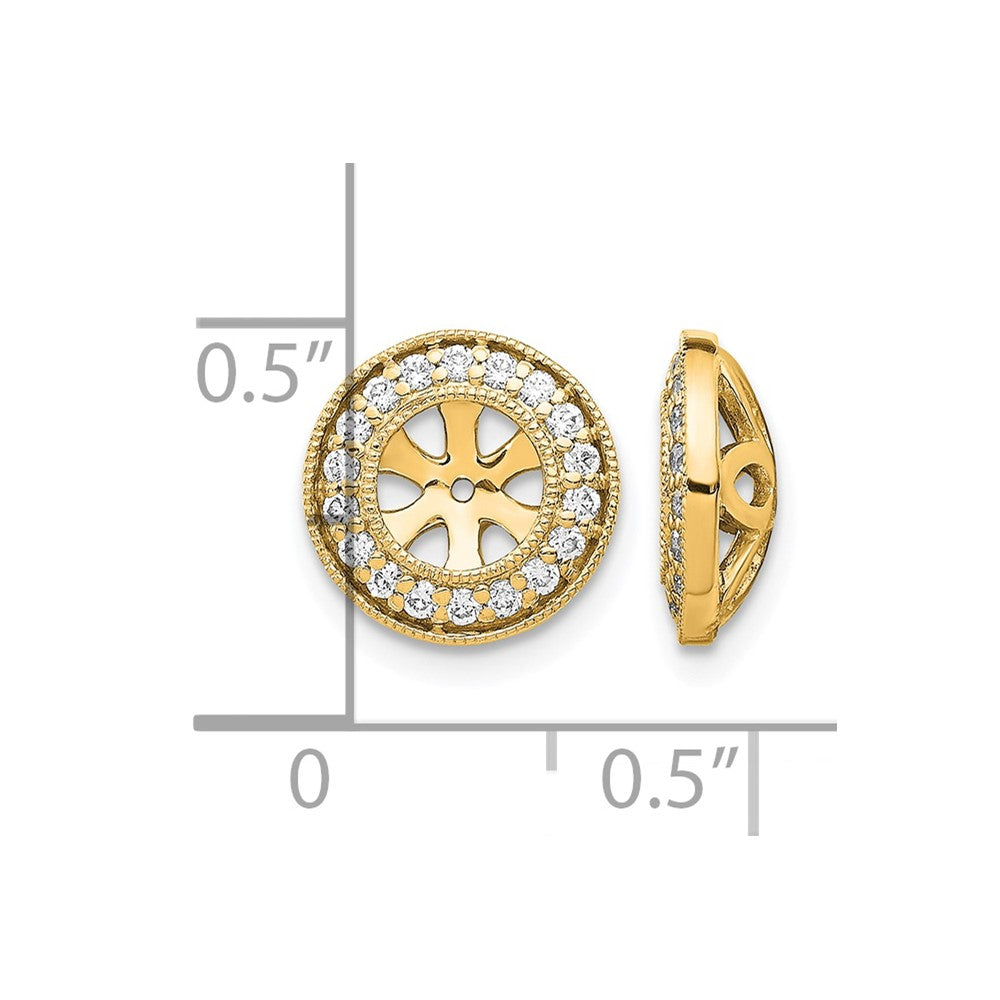 14k 1/3ct Diamond Earring Jackets